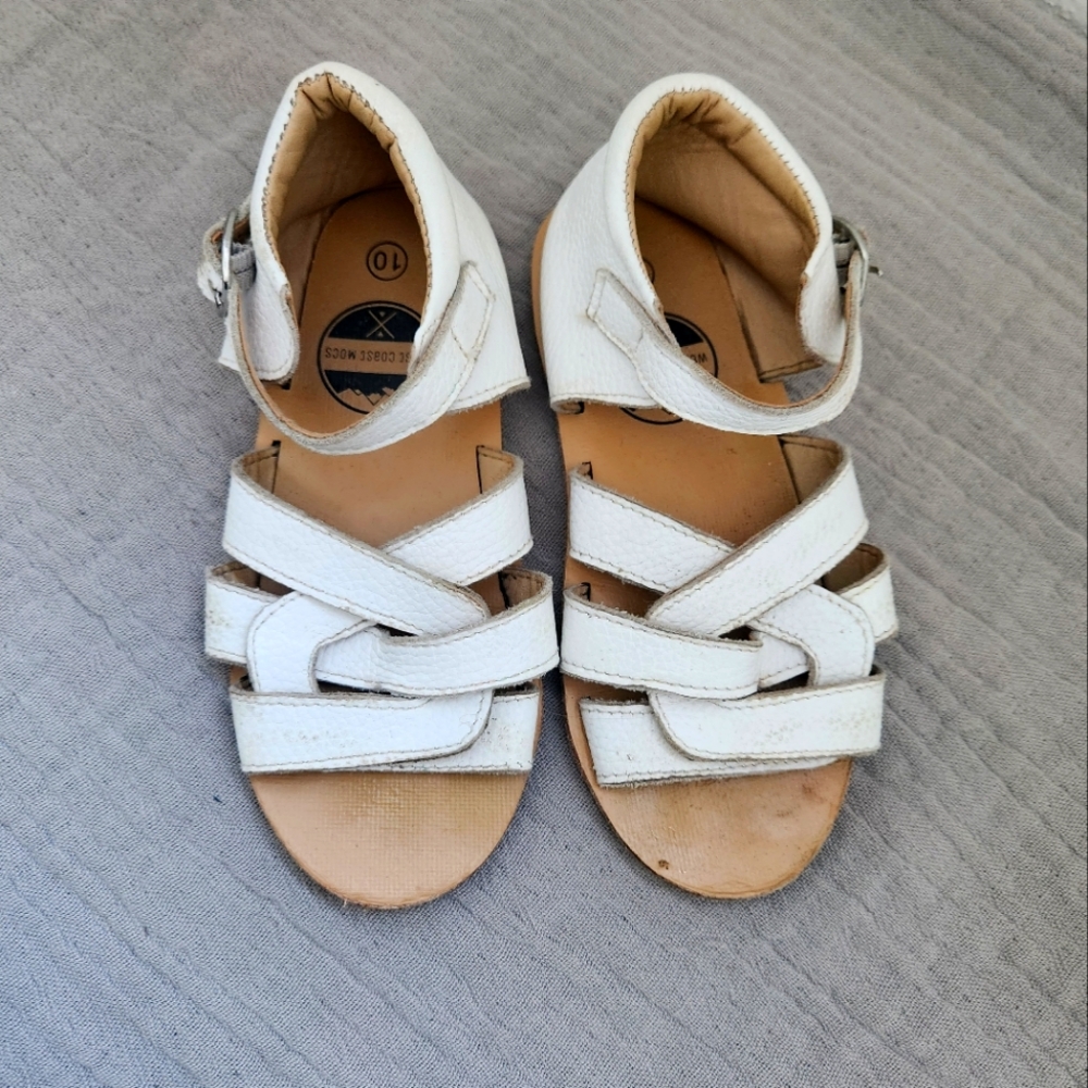 West Coast Mocs Leather Size 10 White